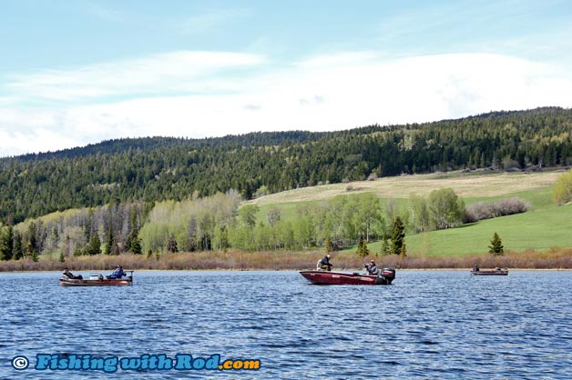 Rainbow trout fishing at Gwen Lake in Merritt BC